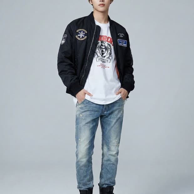 디젤 KROOLEY 레귤러 슬림 캐롯핏 데님 팬츠