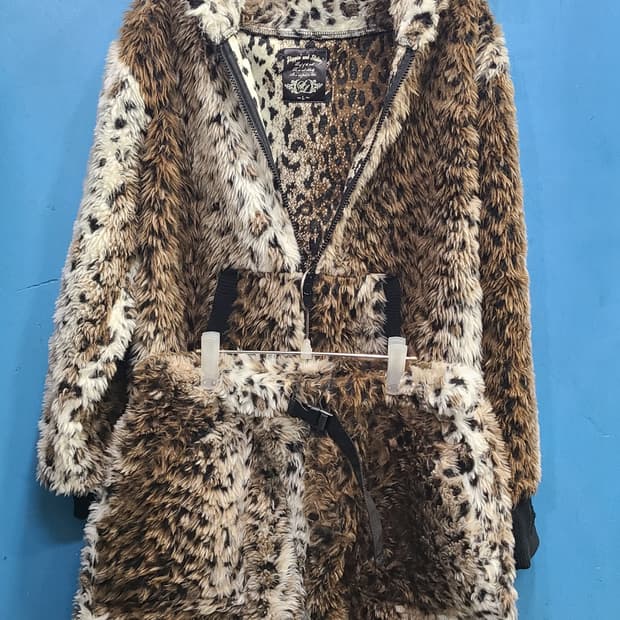 일본빈티지 레오파드 호피털바지 퍼 하프팬츠like떠그클럽