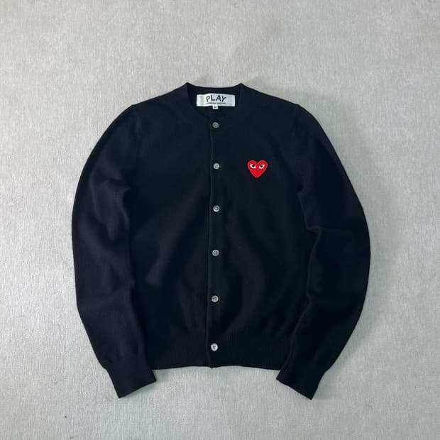 W 95 꼼데가르송 하트와펜 울 가디건