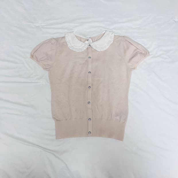 퍼프 반팔 니트