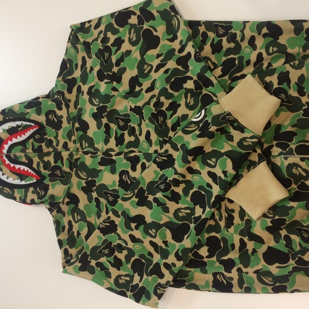 Bape 카모 샤크 후드집업