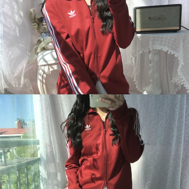 Adidas burgundy beckenbauer jersey