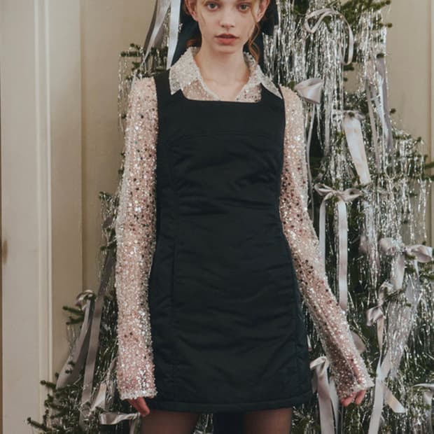 레이브 패딩 원피스