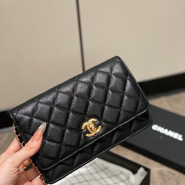 샤넬 클래식 WOC 체인지갑 금장 미니백