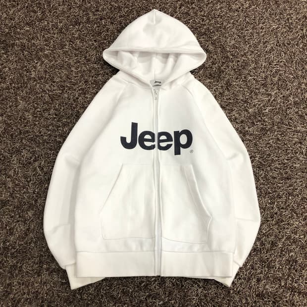  JEEP 지프 화이트 후드집업