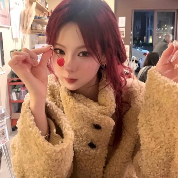 뮤즈드 포비 양털 오버 하프 스웨이드 코트 퍼자켓