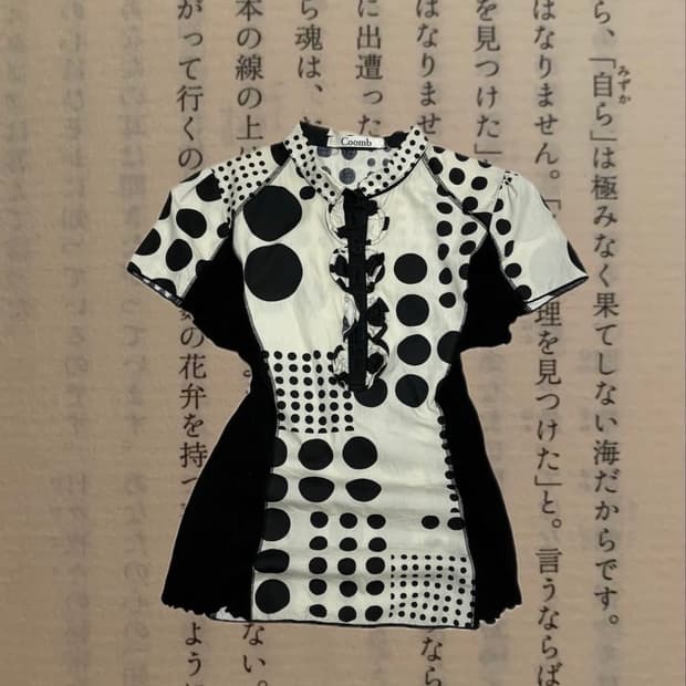 일본 빈티지 dot top