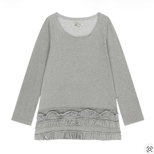 코이세이오 바텀 멀티플 프릴 드레스 라이트 그레이