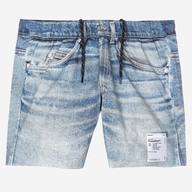 M L XL 새티스파이 피스쉘 5인치 언라인드 쇼츠 디지털 데님 판매