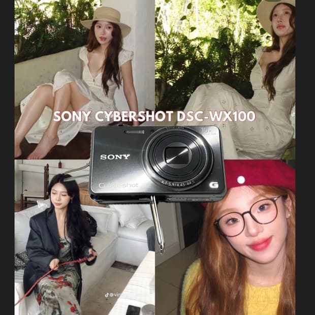 빈티지 디지털 카메라 소니 사이버샷 DSC-W100