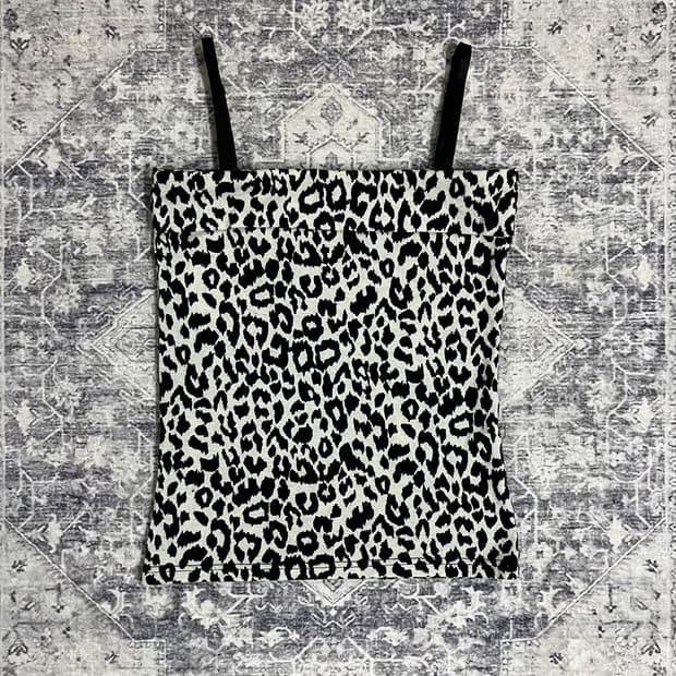 Cecil McBee leopard sleeveless