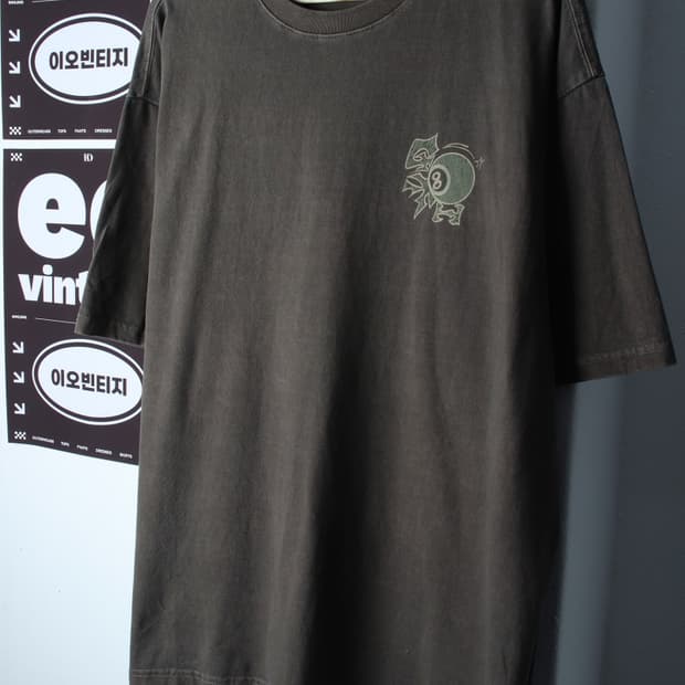 (L-2XL) 가까이 유니언즈 반팔 티셔츠 8볼 피그먼트-H36475
