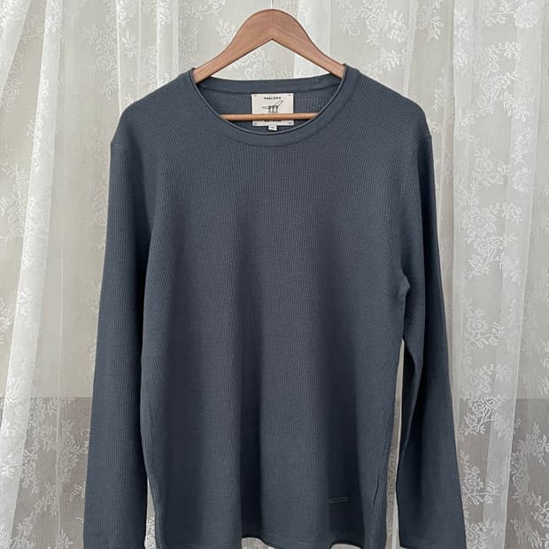 105) 헨리코튼 코튼 와플 니트 블루