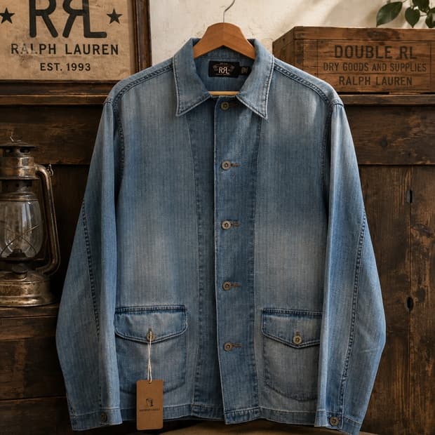 RRL 린넨 코튼 헤링본 초어 자켓