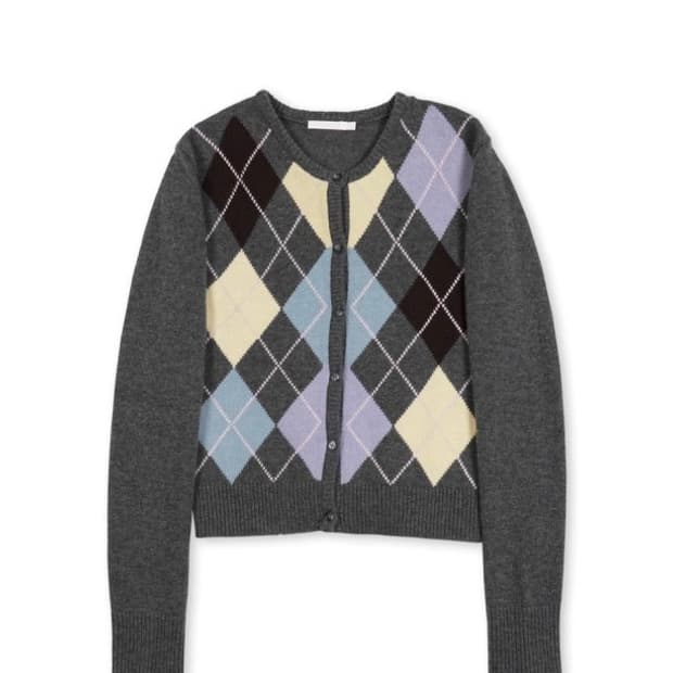 그로브 아가일 가디건 차콜