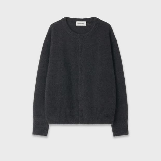 처칠롬퍼 울 라운드 가디건차콜 L 하바티 아워셀브스 브라운야드 포터리