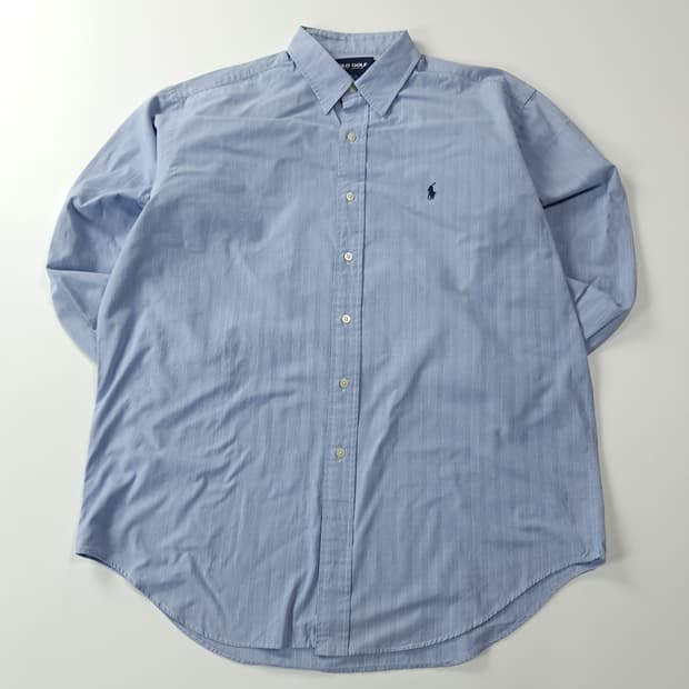 CK253 L 폴로 90s LOFTING 글렌체크 블루 셔츠 남방