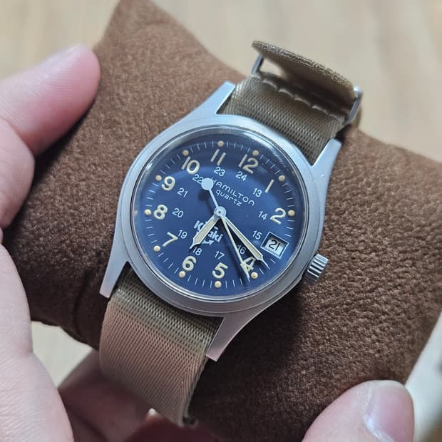 90s 해밀턴 9797 청판 필드워치