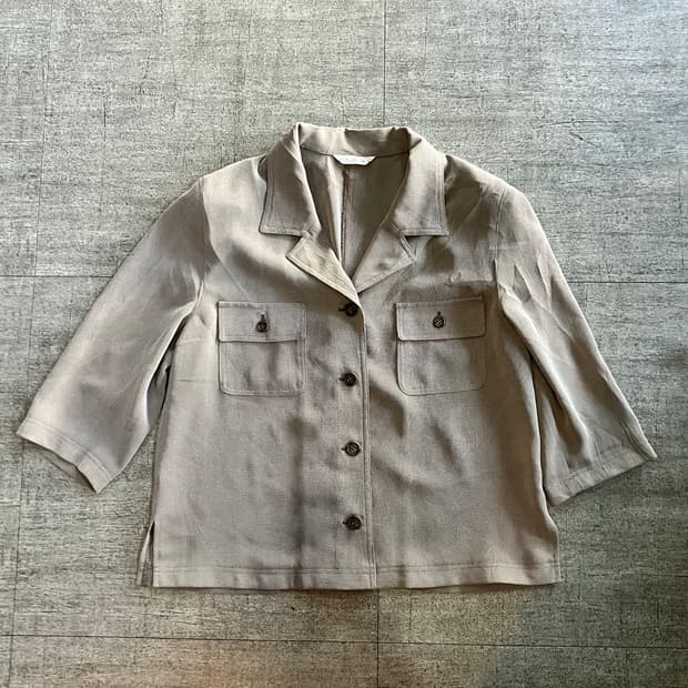 일본빈티지 Varutessa 하구미모리걸 보헤미안 투포켓자켓