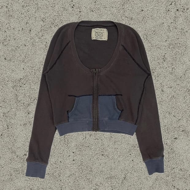 Kapital vintage crop zip-up