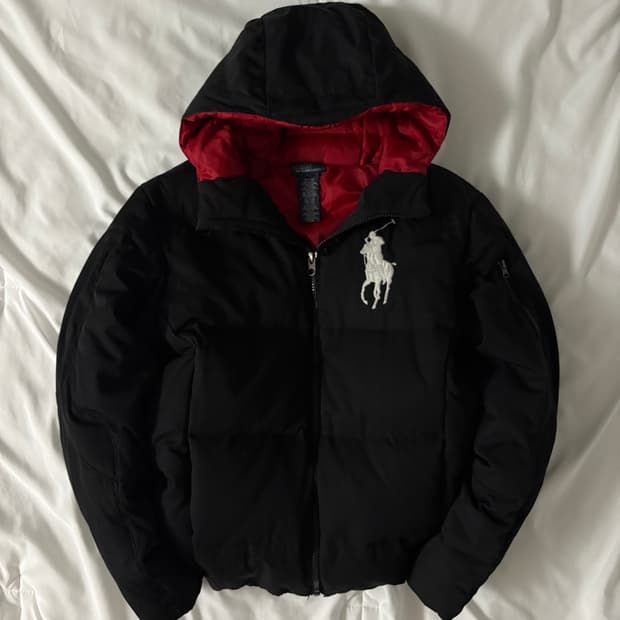 폴로 빅포니 패딩 블랙 S