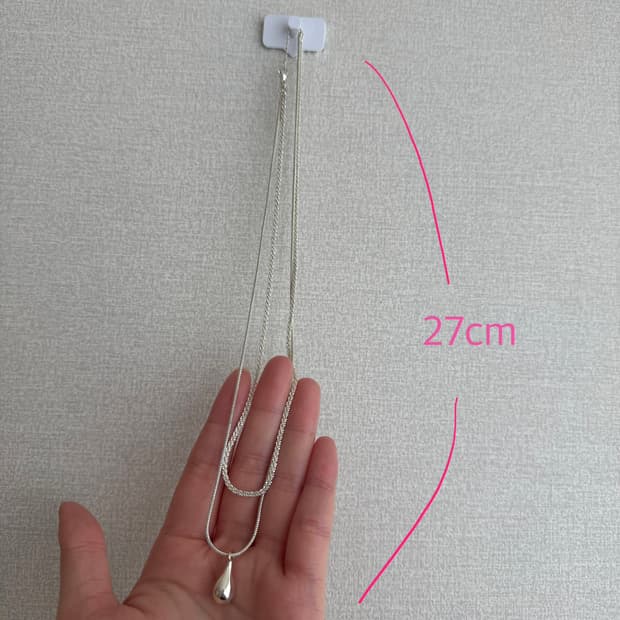 S925 실버 물방울 펜던트 목걸이 네크리스