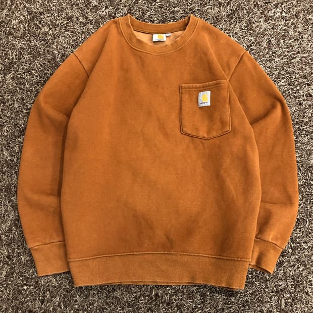 칼하트 된장 포켓 기모 맨투맨