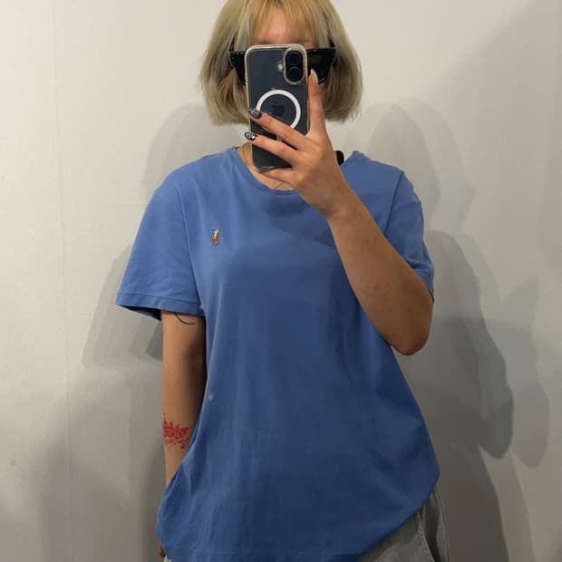 L  폴로 랄프 로렌 커스텀 슬림핏 반팔 티셔츠