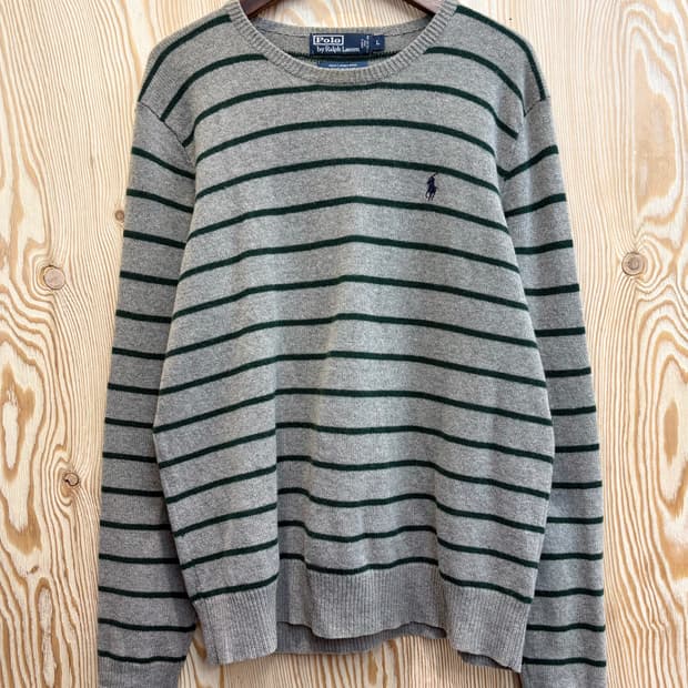 폴로 랄프로렌 스트라이프 램스울 니트