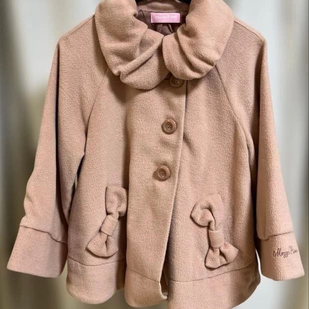 메조피아노 라떼갸루 리본 코트