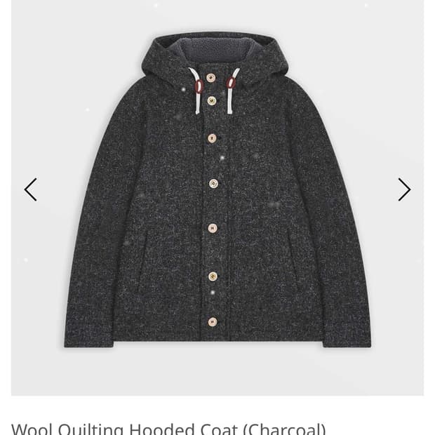 사파리스팟 울 퀼팅 후디드 코트 (남성사이즈)