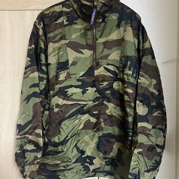 90s 펜필드 우드랜드패턴 나일론 후드 자켓 바람막이 아노락  빈티지
