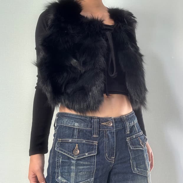 퍼 크롭 베스트