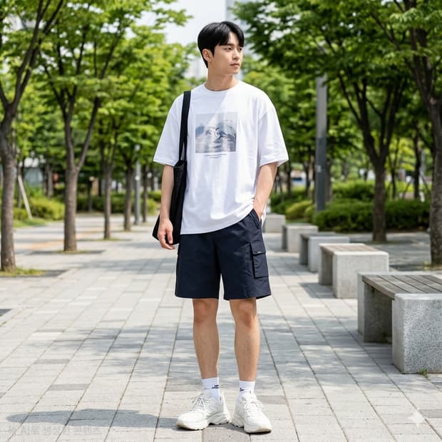 에디바우어 나일론 스판 카고 반바지