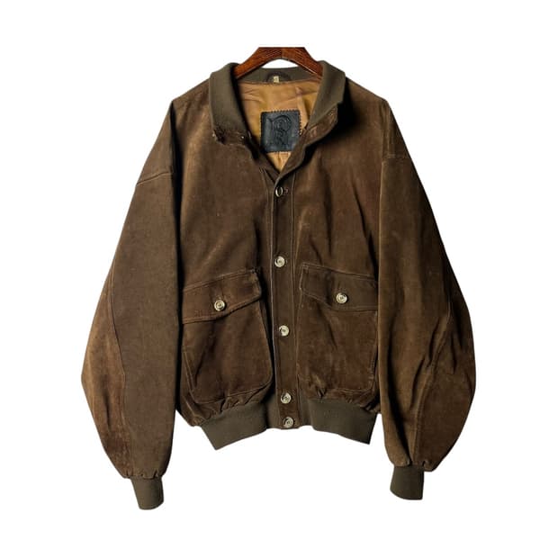 [JPN] 빈티지 리얼레더 스웨이드 봄버자켓