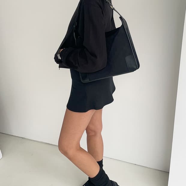 261 EYELET RIB LIGHTWEIGT 후디 블랙