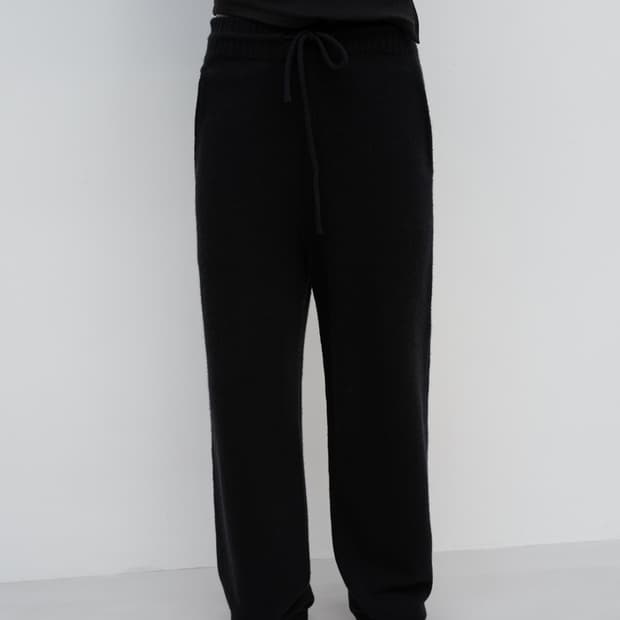 Lfm cozy knit pants, black