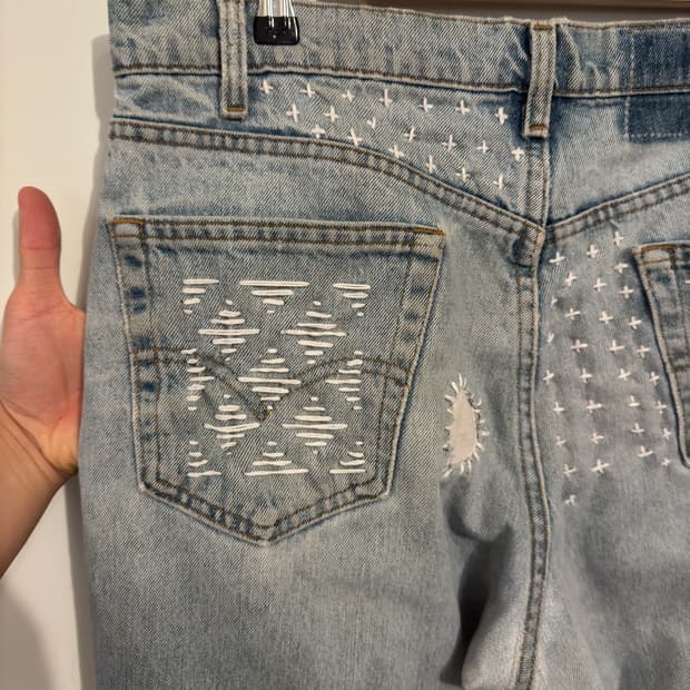 90s Levi’s 550 Made in USA Sashiko