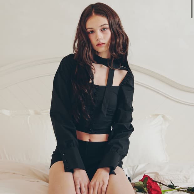 페인오어플레져 비앙카 블라우스 검정 m