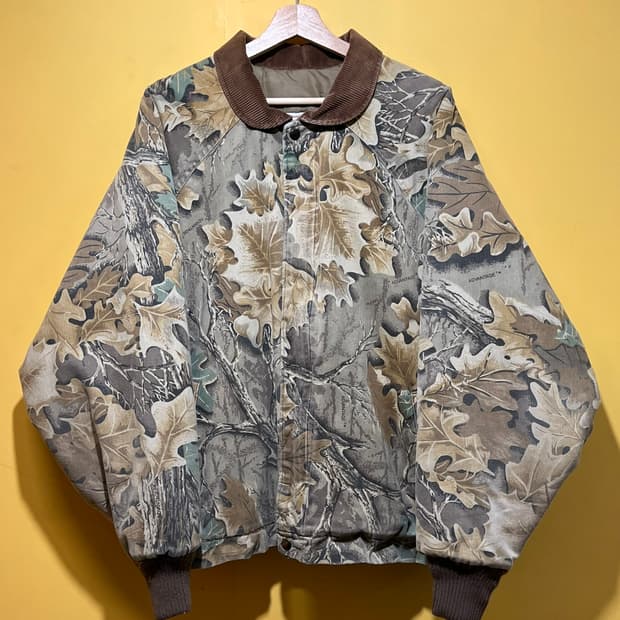 90's[2XL] USA 퀼팅 카모 봄버 빈티지 자켓 ADVANTAGE