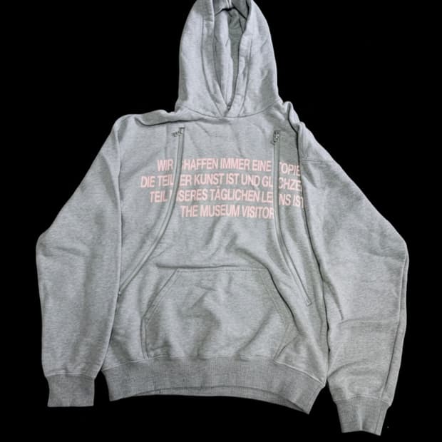 더뮤지엄비지터 컷아웃 후드티 그레이 M