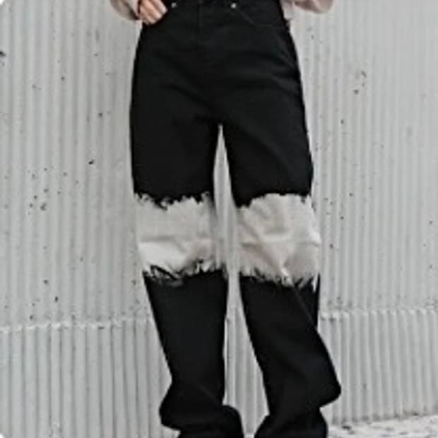 니 블리치 일자 데님 팬츠