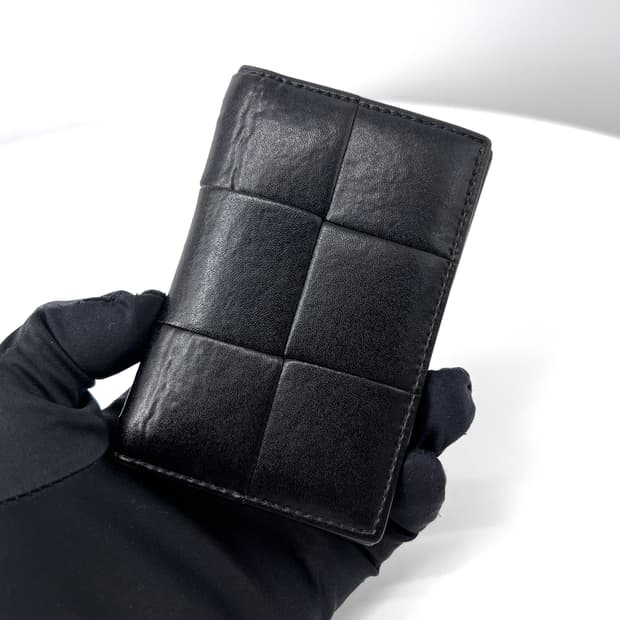 보테가베네타 카세트 플랩 카드지갑 블랙