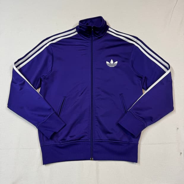 100) 아디다스 파이어버드 삼선 져지 트랙탑 집업 퍼플 A93