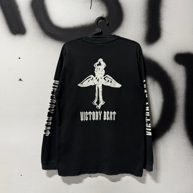 VTG 빈티지 멀티 프린팅 락 고스 펑크 롱슬리브 티셔츠