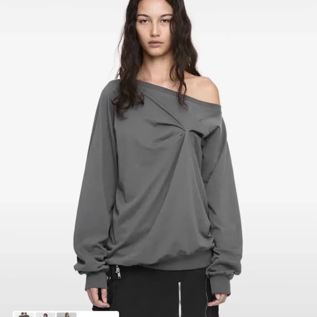 나체 롱슬리브 PINCHED LONG SLEEVE CHARCOAL