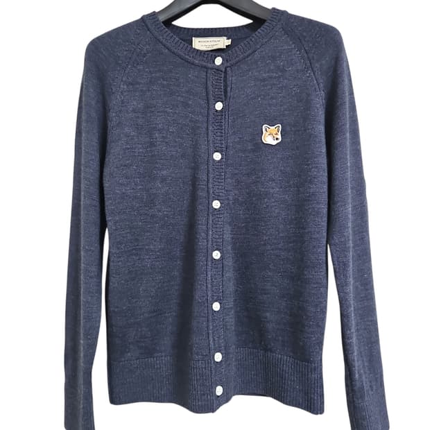 메종키츠네 폭스헤드 네이비 가디건 S