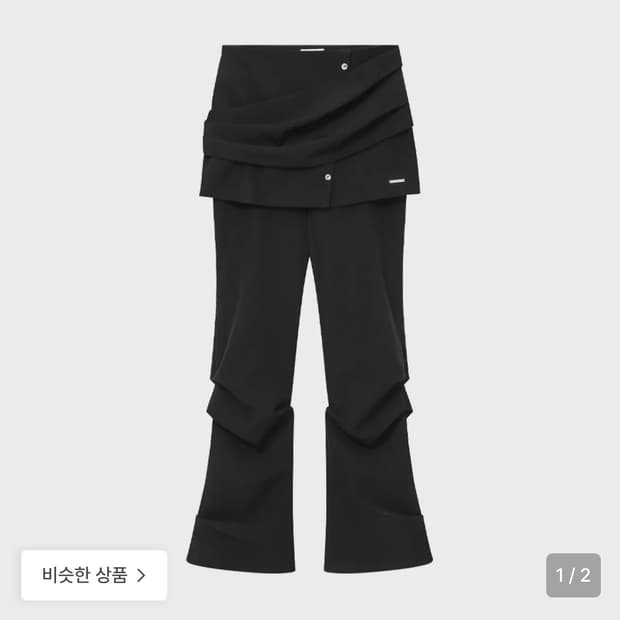 미세키서울 Draped shirt skirt pants SET BLACK