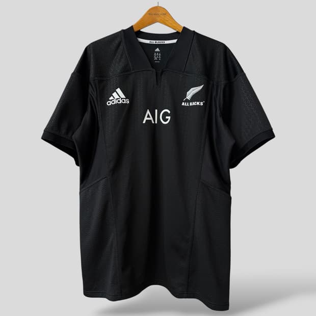 (3XL)아디다스 AIG 올블랙스 뉴질랜드 럭비 반팔 저지