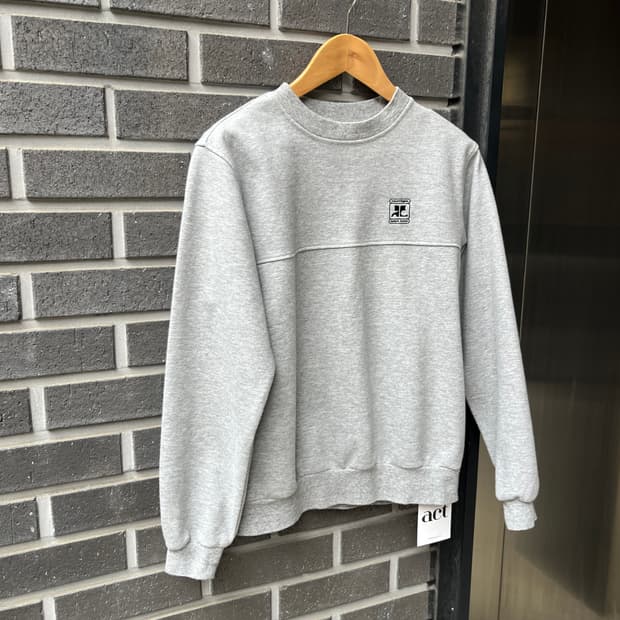 00s Courreges 꾸레쥬 로고 스웻셔츠 그레이